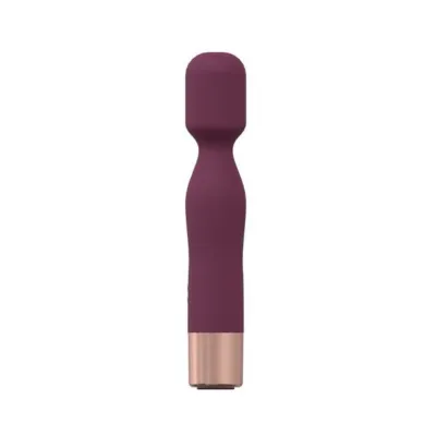 Personal Massagers Loveline Glamour 10 Speed Mini wand Silicone Rechargeable Waterproof Burgundy