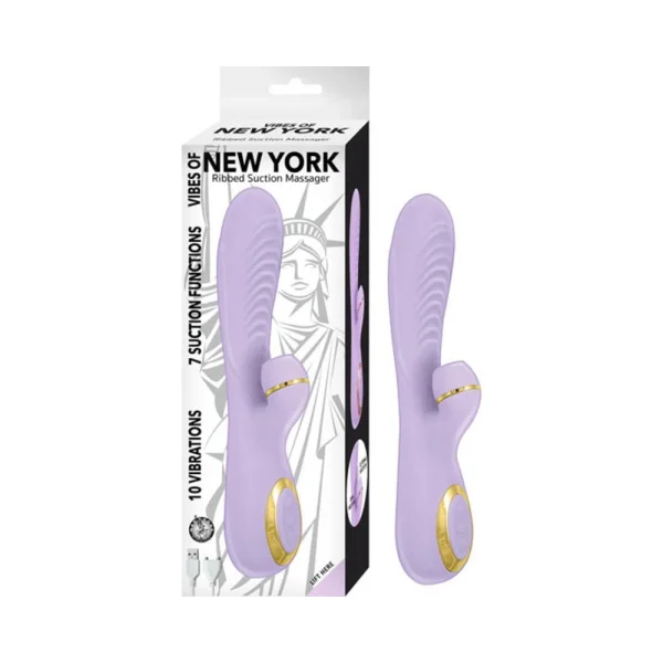 Vibes Of New York Ribbed Suction Massager