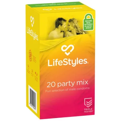 Lifestyles Condoms 20 Pack Party Mix