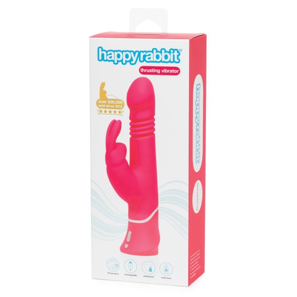 Happy Rabbit Thrusting Realistic Rechargeable Rabbit Vibrator