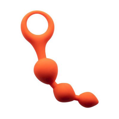 Share Satisfaction Silicone 3 Bead Plug Orange