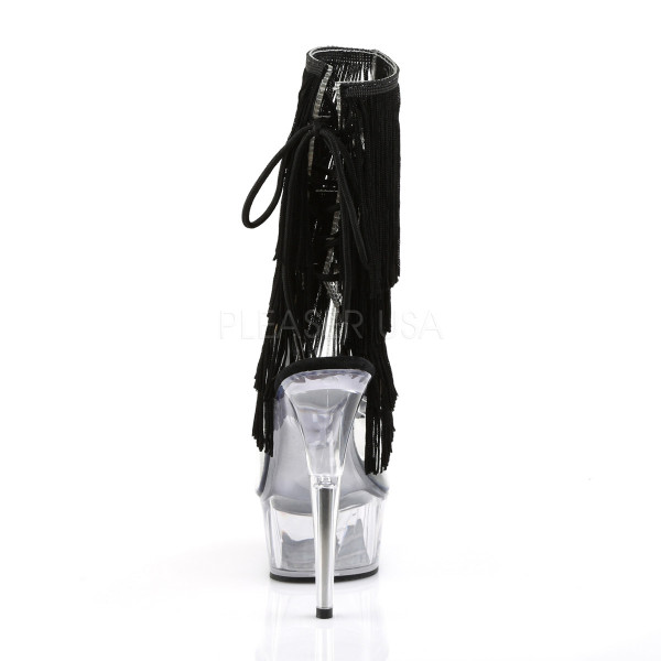 6 inches Heel, 1 3/4 inches PF Open Toe/Heel Threaded Fringe Ankle Boot — image 4 of 4