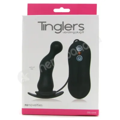 Tinglers III Black Vibrating Butt Plug