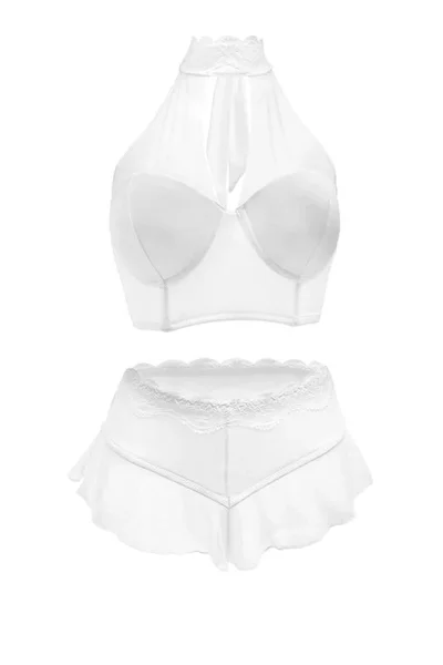 Ruffled Mesh High Waist Lingerie Set - Sizes Small-3x Available