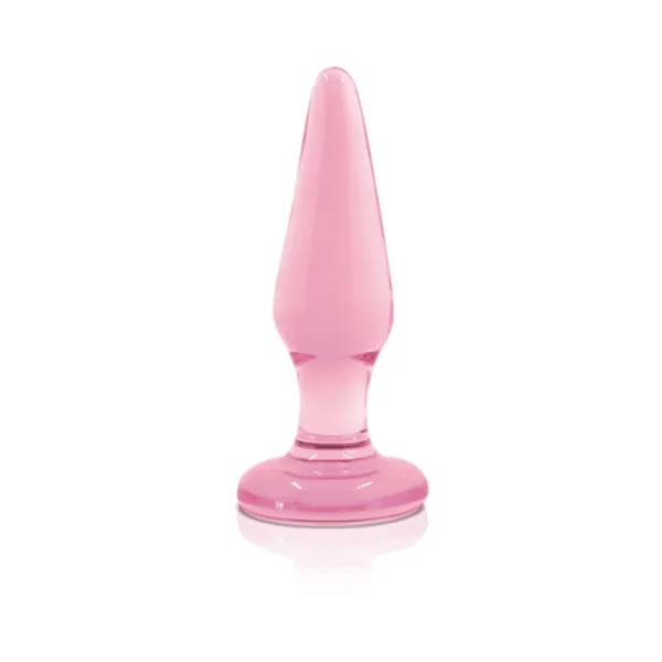 Crystal Glass Tapered Butt Plug Small Pink — image 4 of 5