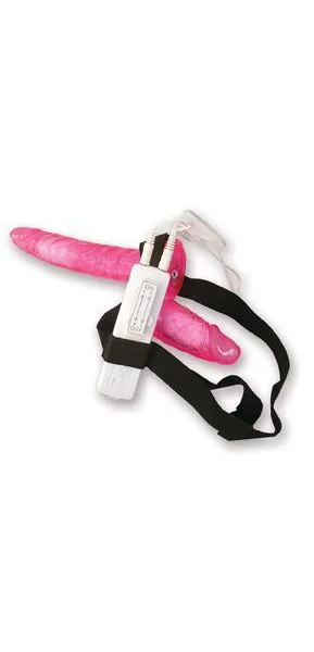 DOUBLE JELLY PENETRIX ADJUSTABLE HARNESS & VIBRATOR PINK