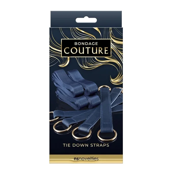 NS Novelties Bondage Couture Bed Restraints Blue