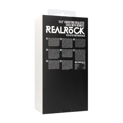 Vibrating Realistic Cock 10 With Scrotum Black