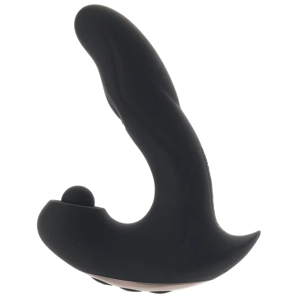 Gender X Mad Tapper Rechargeable Silicone Dual Stimulation Vibrator - Black
