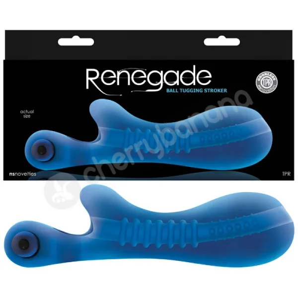 Renegade Blue Ball Tugging Stroker