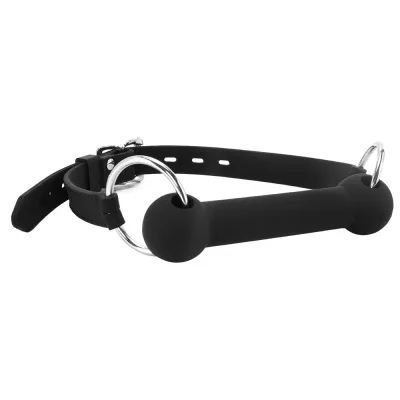 Black White Silicone Bit Gag