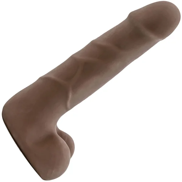 Au Naturel Derrick Sensa Feel Dual Density Dildo By Blush - Chocolate