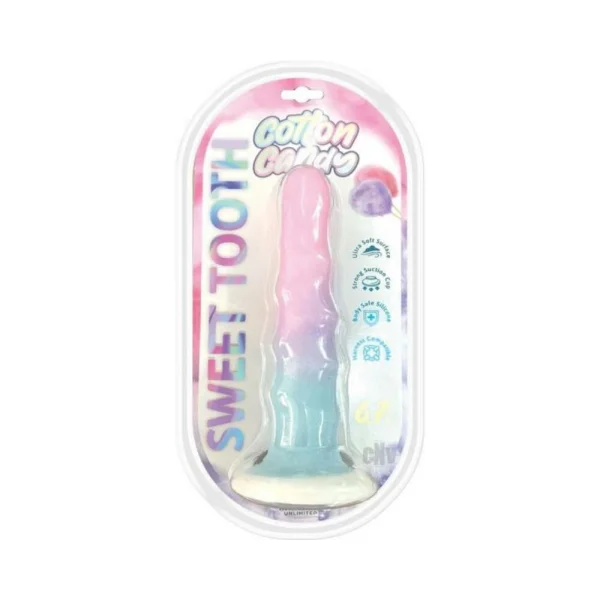 Realistic Dildos: Cotton Candy Sweet Tooth 6.7 In. Silicone/tpe Dildo