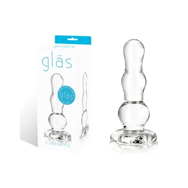 Glass Butt Plug 4 Inches Clear — image 8 of 11