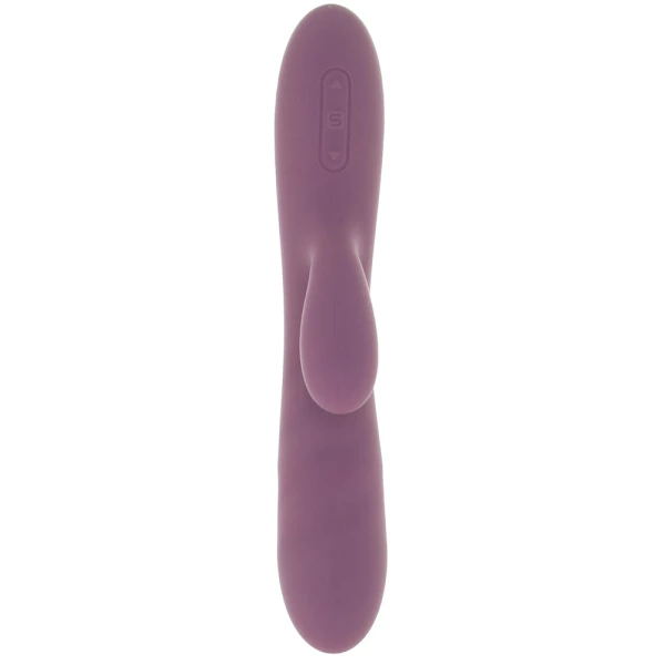 SVAKOM Avery Rechargeable Waterproof Silicone Dual Stimulation Vibrator - Purple