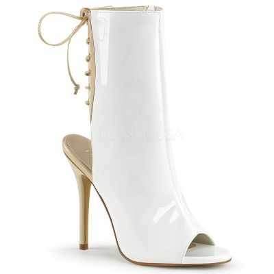 5 inches Heel Open Toe Heel Ankle Boot Side Zip