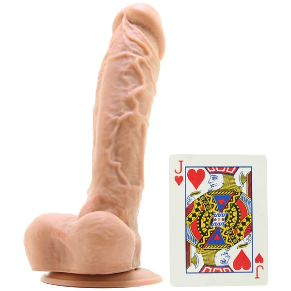 Colours Dual Density 8 Inch Silicone Suction Cup Dildo - Vanilla
