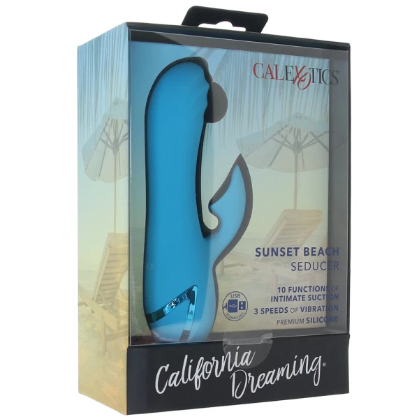 California Dreaming Sunset Beach Seducer Dual Stimulation Vibrator With Clitoral Suction By CalExotics