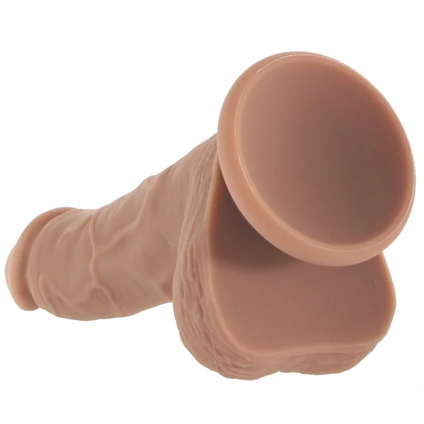 Silicone Studs Realistic 5" Suction Cup Dildo - Caramel