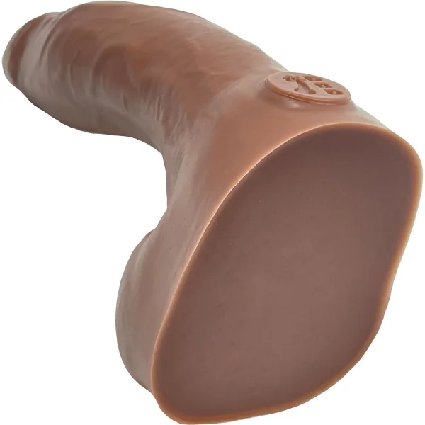 WEE Daddy Dakota Uncut 6" Platinum Silicone Realistic Dildo With Balls By Dee's Big Daddies - Chocolate
