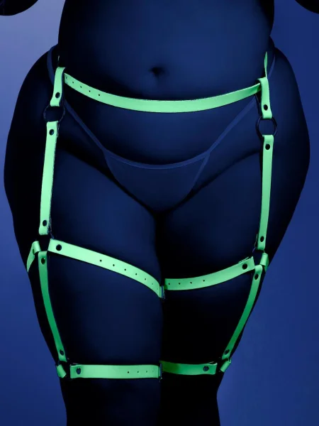 Fantasy Lingerie UV Reactive Leg Harness