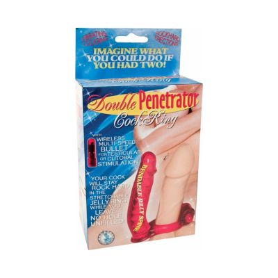 Double Penetrator C Ring W Bendable Dildo