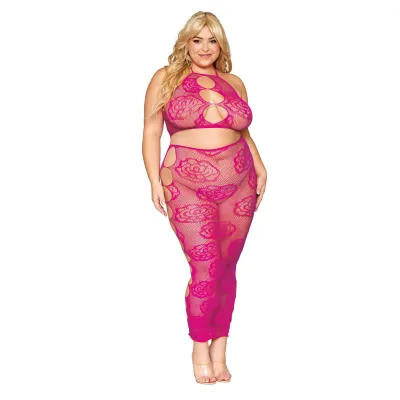 Bralette and Long Skirt Queen Size Beet