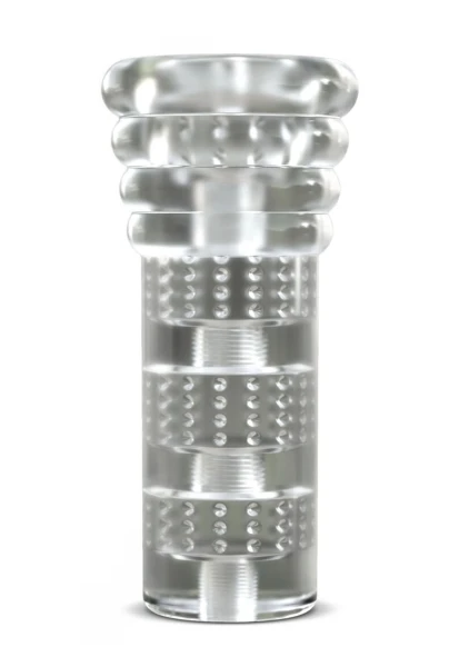 Clear Glow-In-The-Dark Self Lubricating Stroker