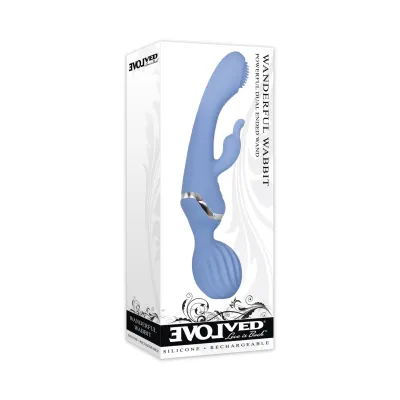 Silicone Rechargeable Wanderful Wabbit Blue