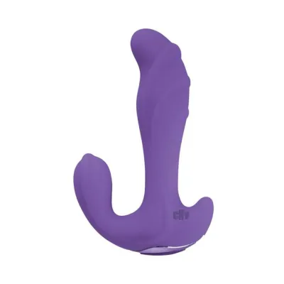 Amore Three Way Lover Silicone Waterproof 7 Functions Usb Rechargable included With Cable Purpl