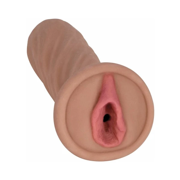 Mistress Bioskin Vibrating Stroker With Pubic Bone 1 Speed Bullet Brianna Latte — image 7 of 9