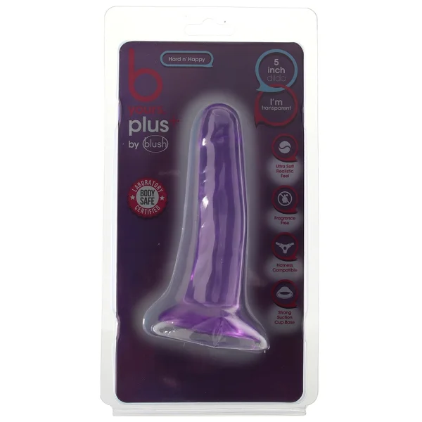 B Yours Plus Hard n’ Happy 5 Inch Jelly Dildo