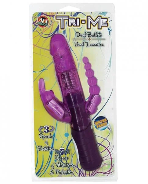 Tri Me Triple Stimulation Vibrator - Purple — image 4 of 4
