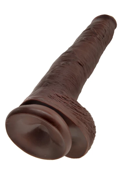 King Cock 14" Suction Cup Dildo With Balls - Caramel
