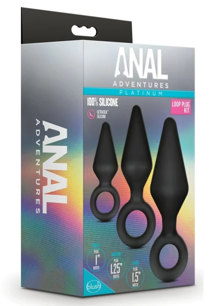 Anal Adventures Platinum - Silicone Loop Plug Kit — image 8 of 8