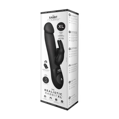 Realistic Rabbit Black Xl