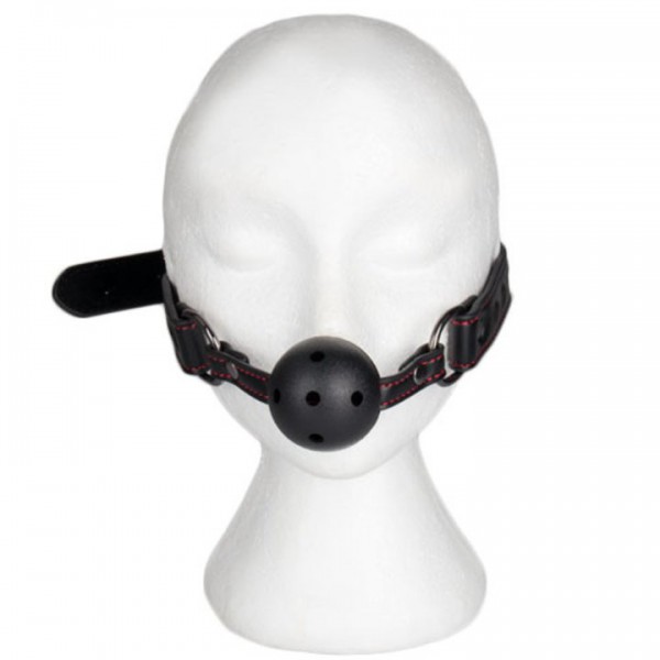 Bondara Faux Leather Heart Vented Ball Gag — image 4 of 5