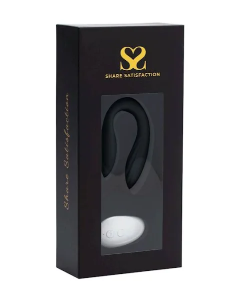 Share Satisfaction Gaia Remote Controlled Couples Vibrator - Black