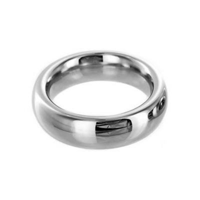 Smooth Steel Cock Ring Silver 2 Inch