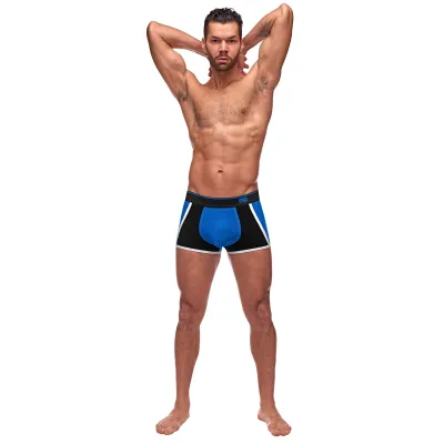 Men s Lingerie Retro Sport Panel Jock L XL Black Red