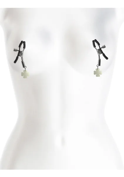 Bound Adjustable G4 Glow In The Dark Nipple Clamps by NS Novelties - Rose Gold