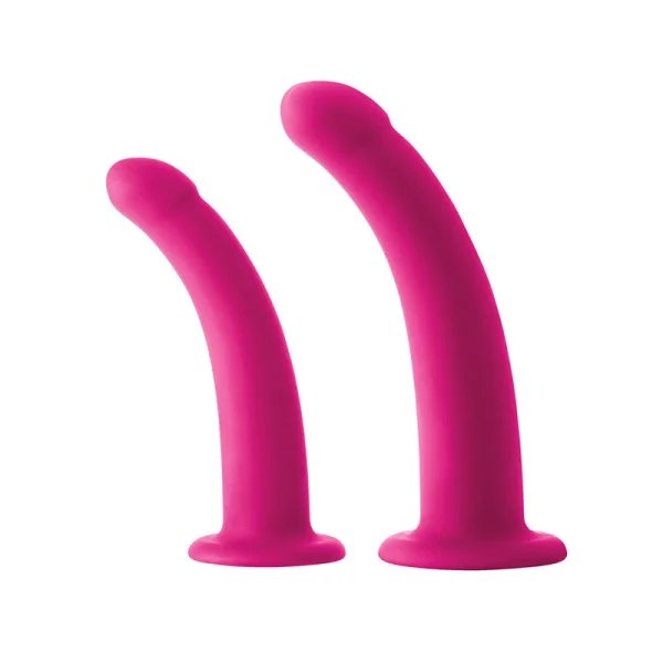 Shi/Shi - Sugar/Sugar Silicone Dildo  5 & 6 Inch Set - Pink