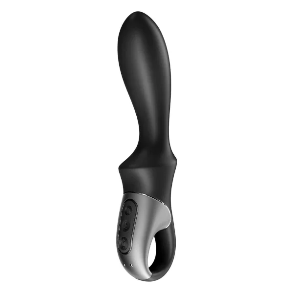Satisfyer Heat Climax App Enabled Rechargeable Warming 12-Function Vibrating Anal Probe - Black