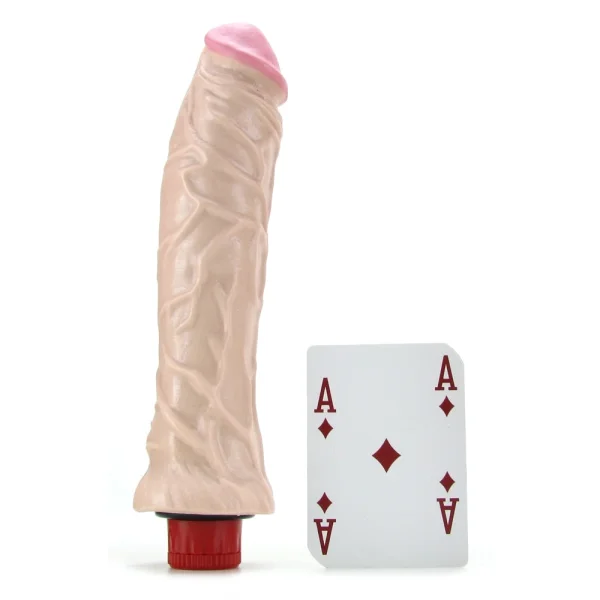 The Naturals Heavy Veined 8 Inch Vibrating Dong Thin