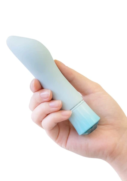 Oh My Gem Ardor Rechargeable Waterproof Silicone Warming Vibrator By Blush - Aquamarine