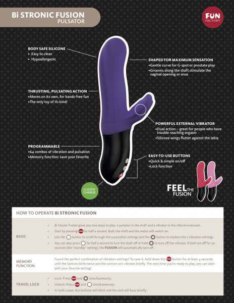 8.5" Bi Stronic Rabbit Vibrator