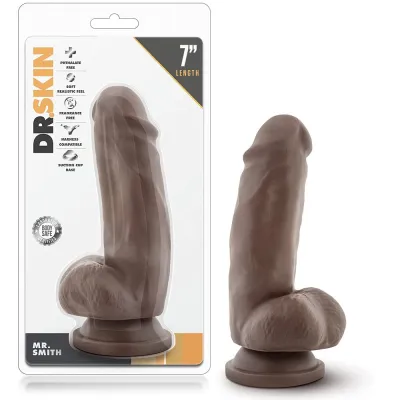 Blush Dr Skin Mr Smith 7 Dildo with Suction Cup Chocolate