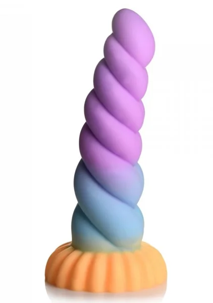 Unicorn Curvy Bumpy 8.3" Silicone Suction Cup Dildo By Creature Cocks