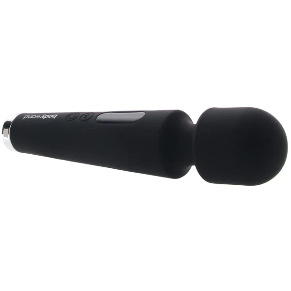 8" Power Wand Rechargeable Silicone Wand Style Massager By Bodywand - Black