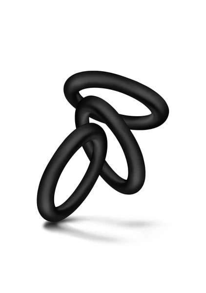 Performance VS2 Pure Premium Small Silicone Cock Rings By Blush Novelties - Black